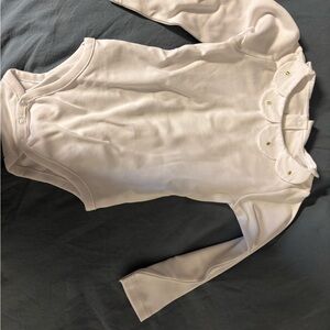 Jacadi Paris Onesie with Petal Collar